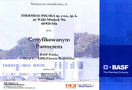 certyfikat BASF dla thermbau